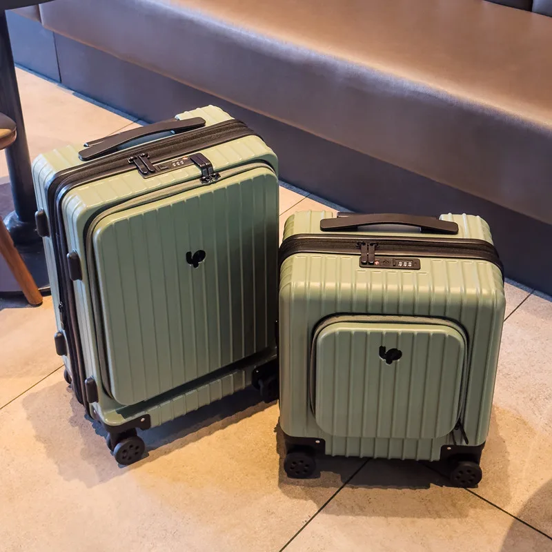 

Front open suitcase female, large capacity boarding password box