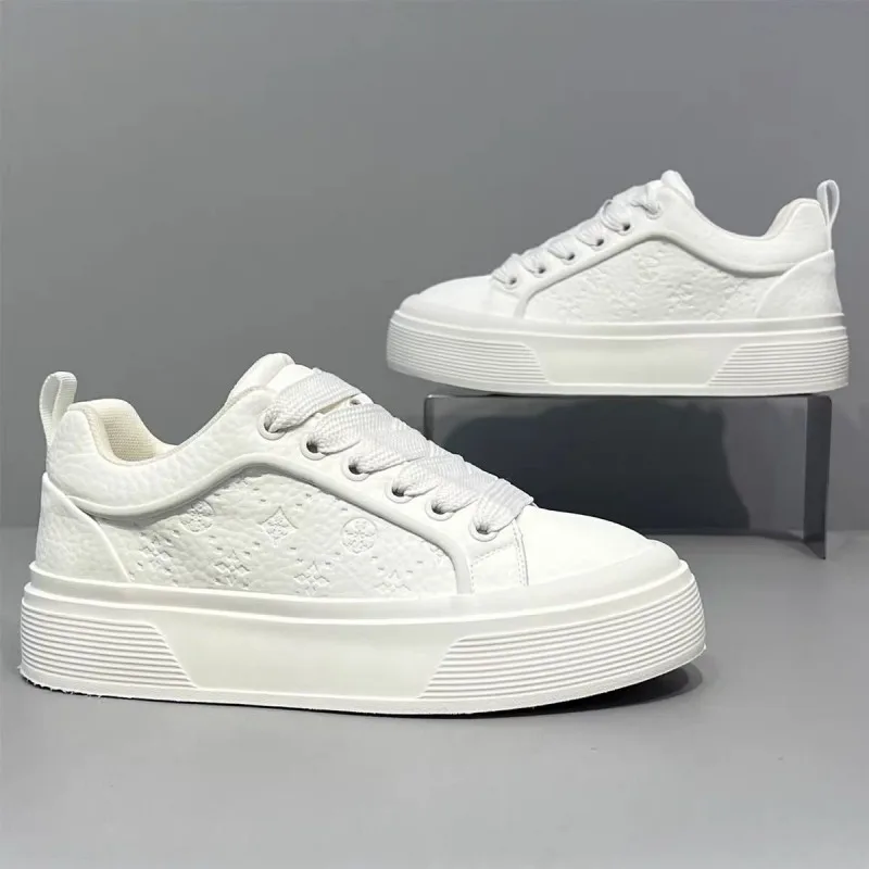 

Men's Shoes - Autumn New Style, Versatile Lace-up Sneakers in Korean Version, Thick Sole for Heightening, Casual Low-top Shoes