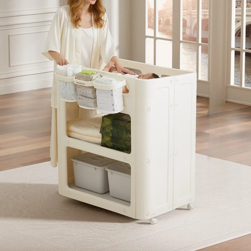 

Baby Changing TableBaby Multifunctional Nursing TableDiaper Changing Movable Newborn Bathing Crib
