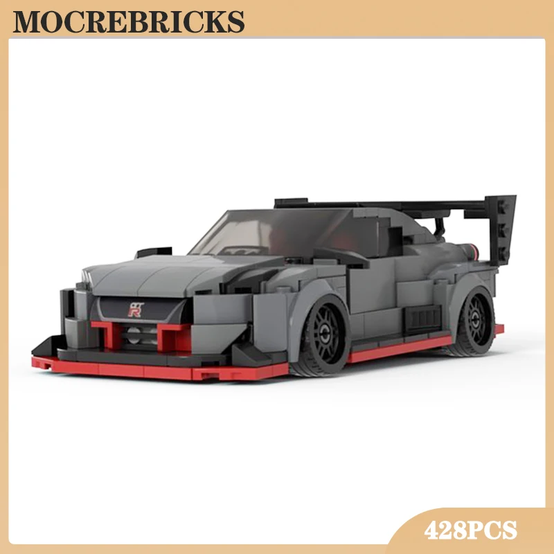 

NEW MOC City Technique Race Sports Car Building Blocks Supercar Champion Vehicle Model Educational Construction Toys For Kids