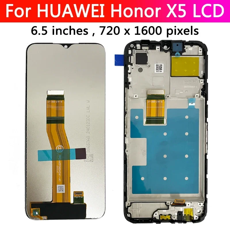 Wyświetlacz IPS LCD do Honor X5 X6 X7 X8 X9, ekran dotykowy, digitizer, zamiennik do Honor X8 4G LCD X9 5G, ramka wyświetlacza — zdjęcie produktu 2