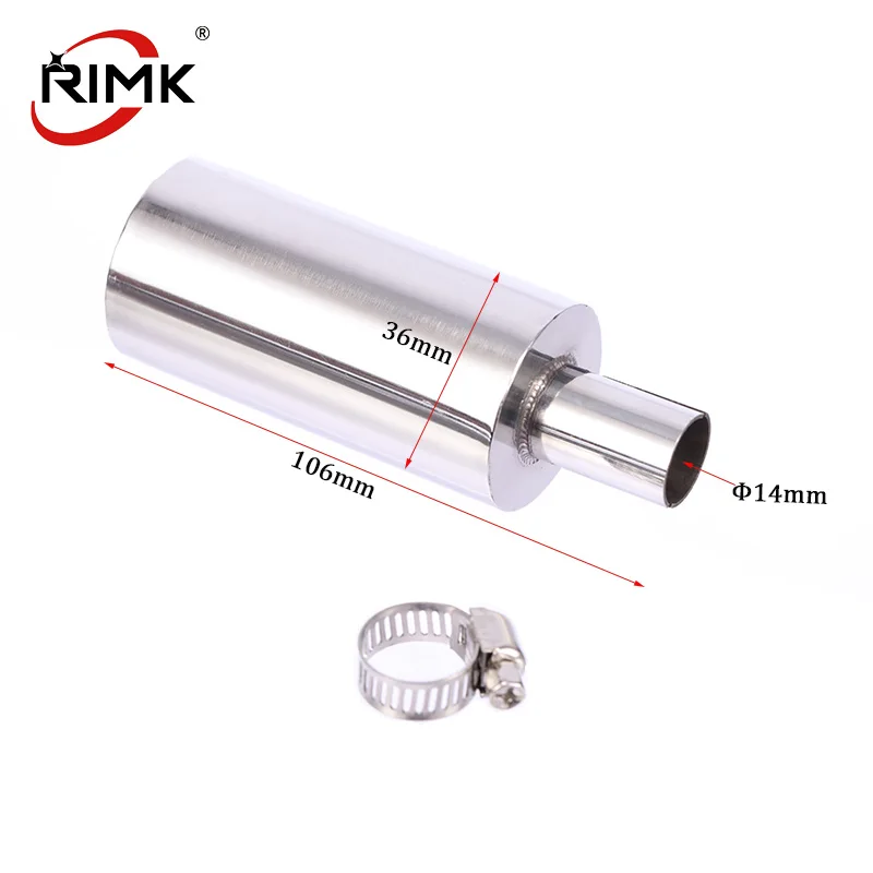 Engine Stainless Steel ExhaustSilencer Muffler 16mm End Tuned Pipe Baffler for Rc Boat