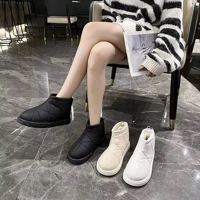 2023 Winter Ankle Boots Of High Quality Comfort Light To Thick-Soled Outdoor Casual Cotton Shoes With Warm Velvet