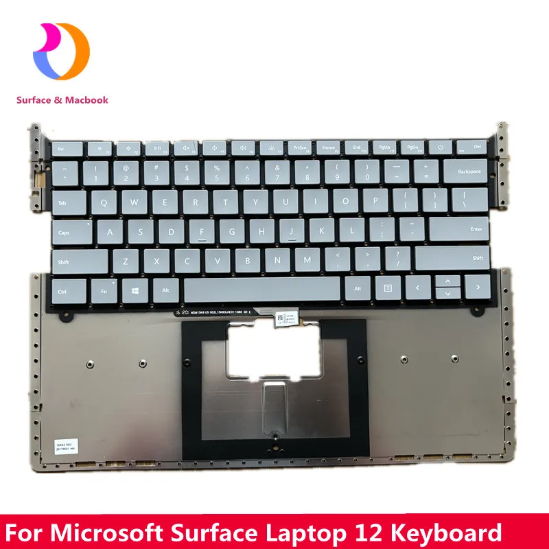 

For Microsoft Surface Laptop1 2 Keyboard 13.5'' US Layout Silver 1769 1782 Original