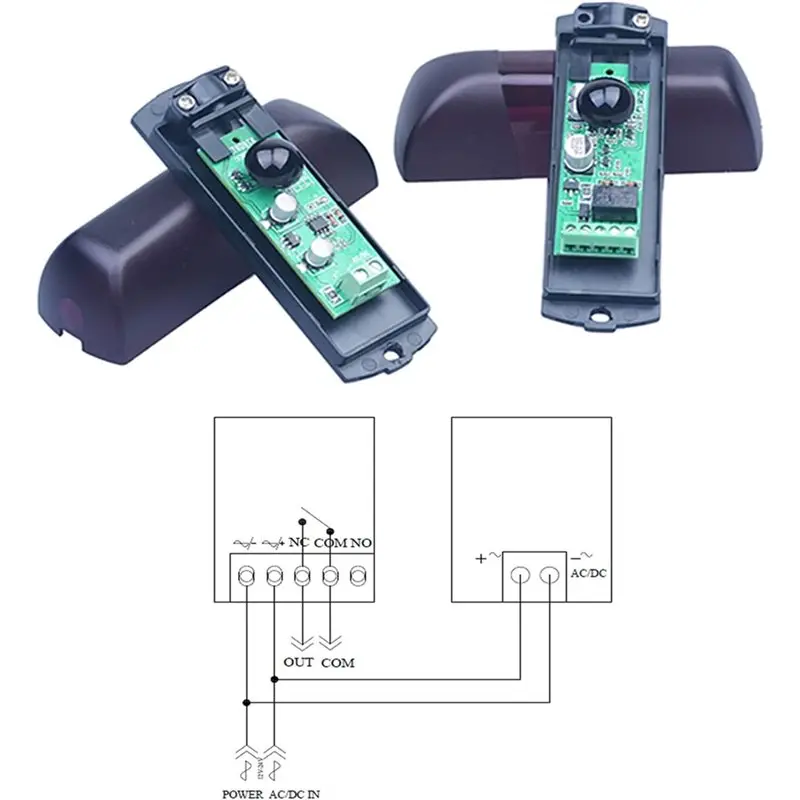 B14C 1 Pair Automated Gate Safe Infrared Detector Sensor/ Swing /Sliding/Garage Gate / Door Safety Infrared Photocells