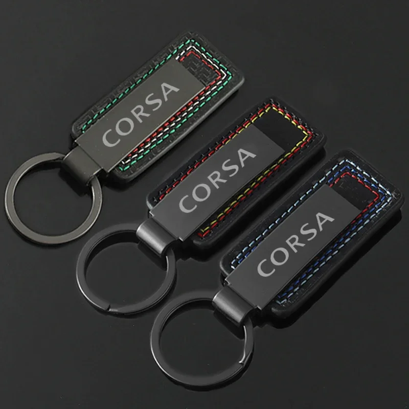 Alloy Keychain Holder Key Ring Gift for Opel Corsa Logo 2023 J H G D Auto KeyRing Pendant Keys Buckle Car Styling Decoration