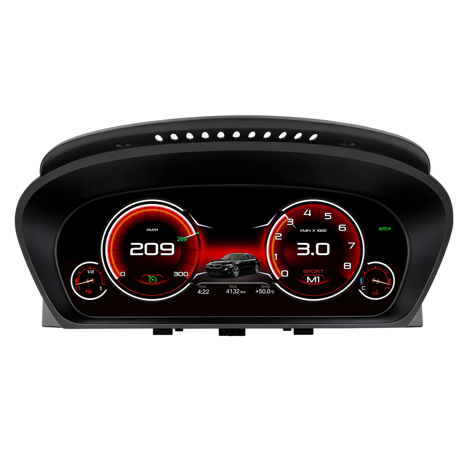 Image of Hizpo 12,3 Zoll Auto LCD Digital Armaturenbrett-Kombiinstrument für BMW 5er E60 X5 E70 X6 E71 mit HUD-Unterstützung, Auto-Radio-Modifikation, Instrumententafel, Cockpit-Cluster, Instrumentenanzeige,