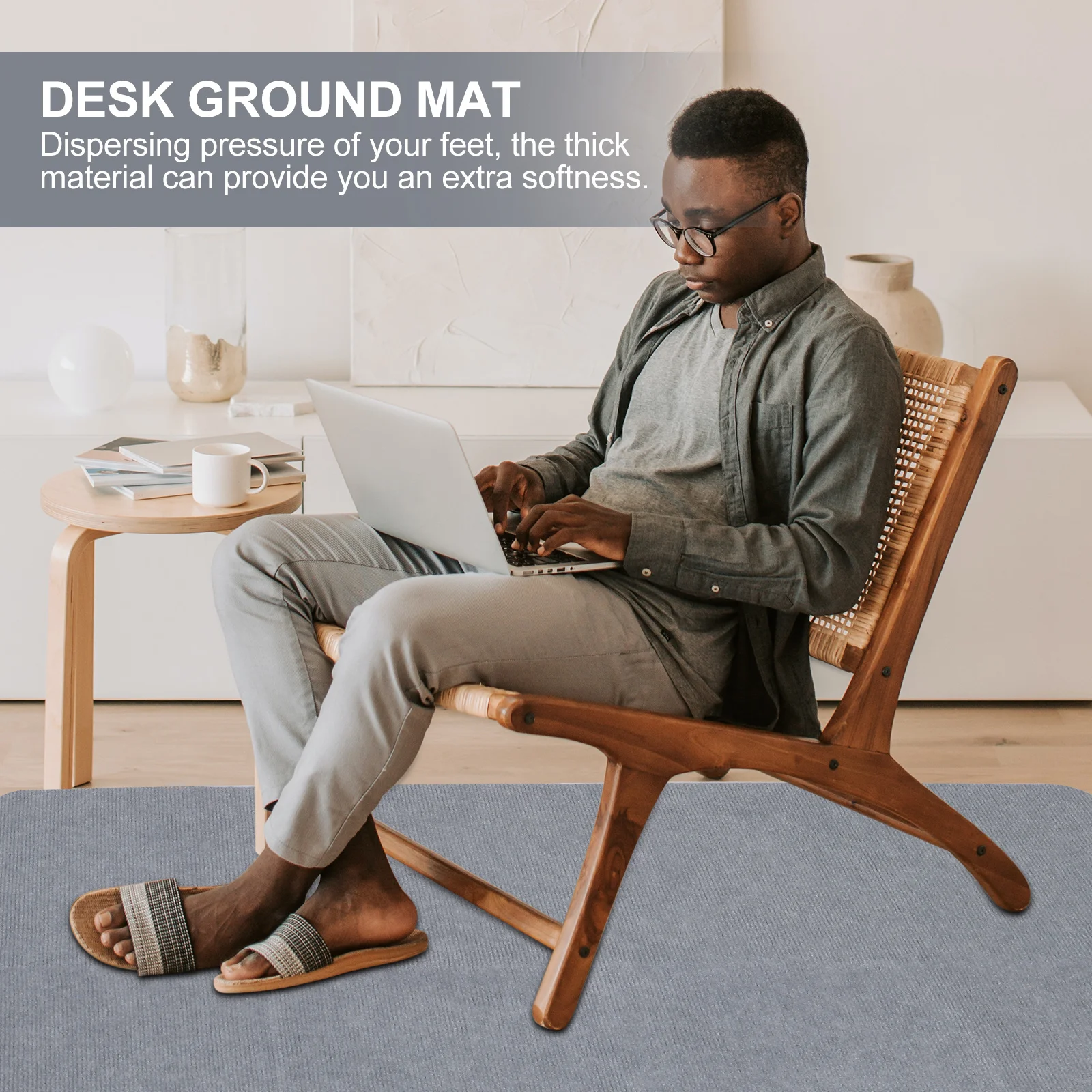 حصيرة أرضية المكتب غير قابلة للانزلاق من البوليستر السميك لحماية كرسي الألعاب المكتبي والحمام المطبخ #1