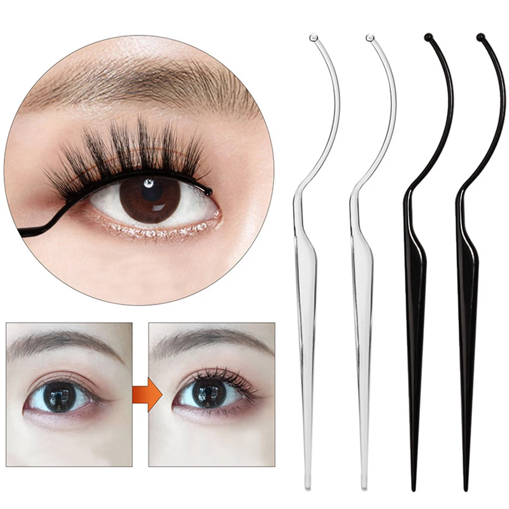 2Pcs Eyelash Try On Effect Exhibit Tool False Eyelash Showing Stand for Display Grafting Eyelashes Effect