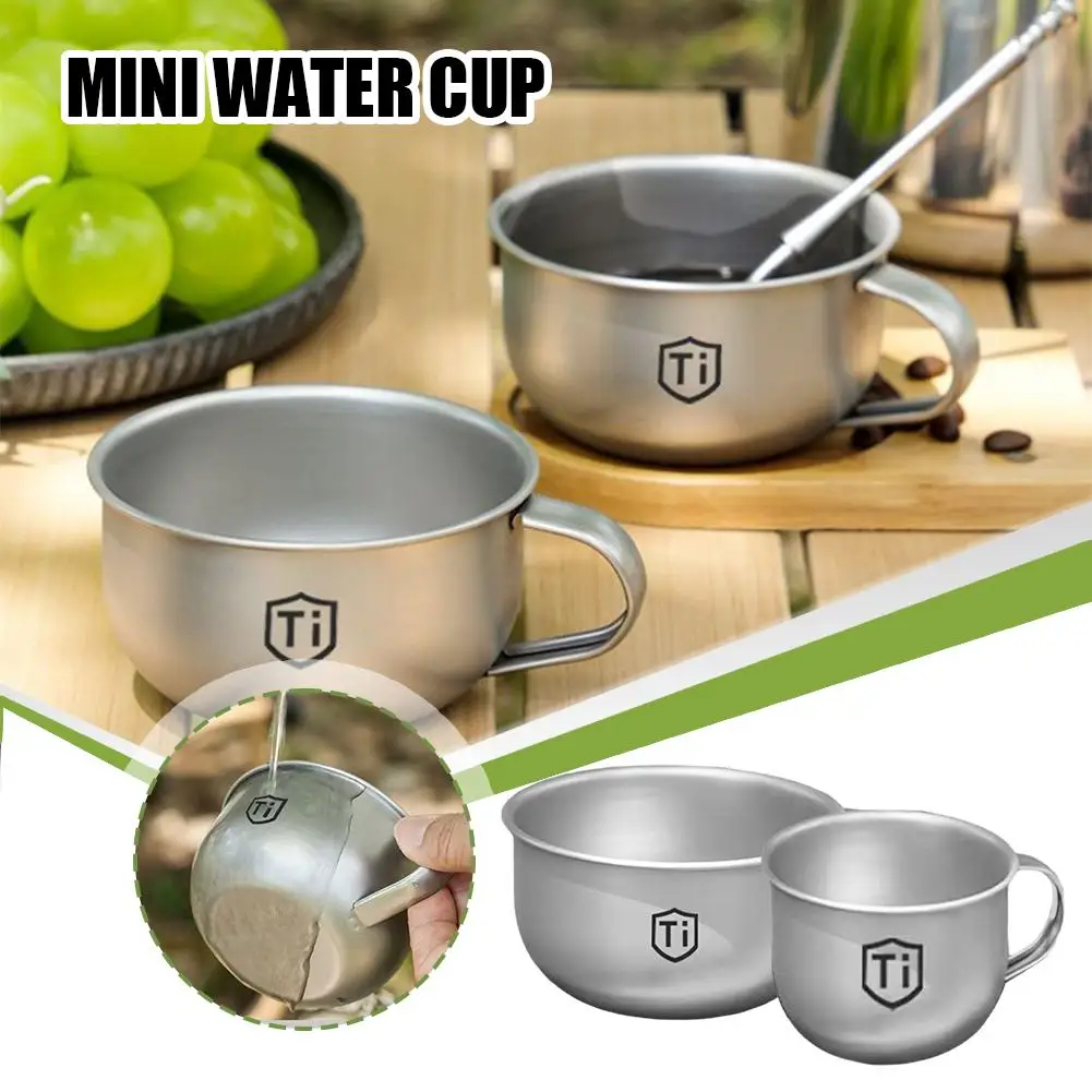 Titanium Alloy Titanium Purified Water Cup Household Outdoor Portable Antibacterial Drinking Cup Thickened And Drop-resistant