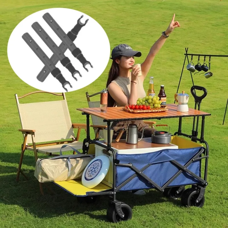 Adjustable Height Lifting Rod Portable Stall Raising Table Board Support Connecting Rod Outdoor Camping Trolley Accessories