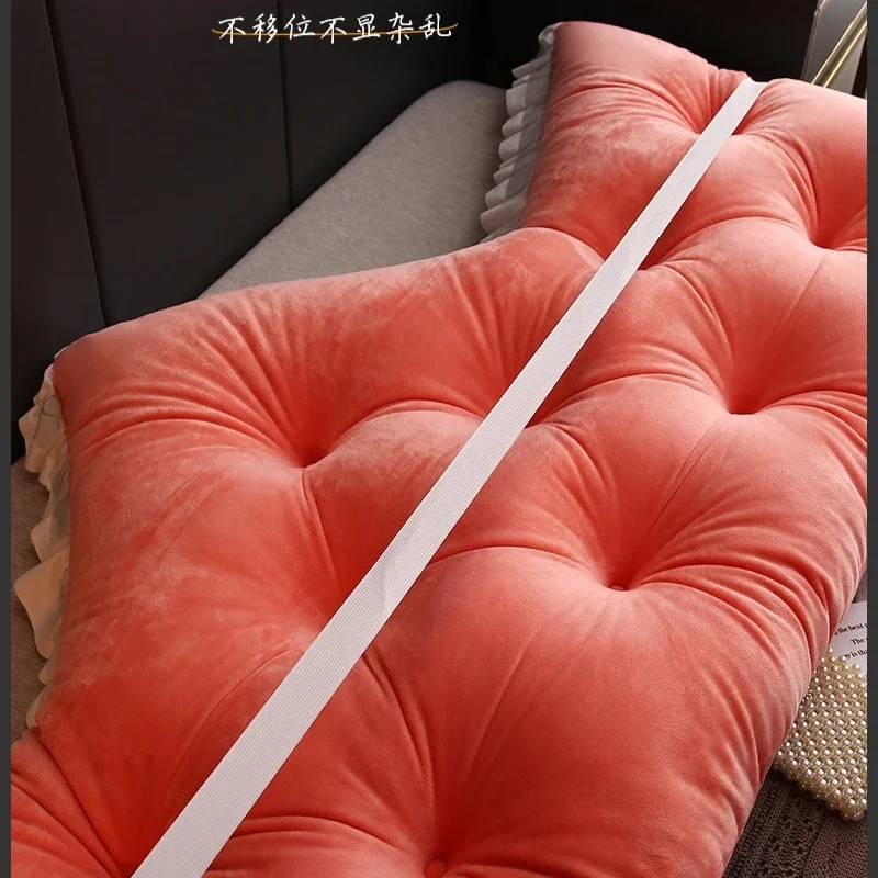 High Resilience Backrest Memory Foam Filled Anti‑Collision Snowball Style Cushion Skin-friendly Delicate Bedroom Thick Pillow