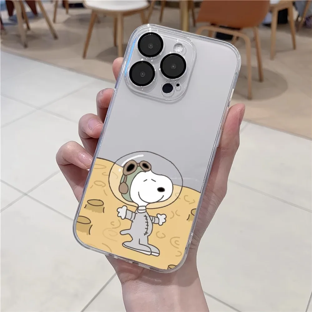 Cute Snoopys Phone Case For TECNO CAMON 30 20 POVA 6 5 SPARK 10 Infinix Smart 8 7 Note Hot 40 30i 20i Pro 5G Transparent Cover