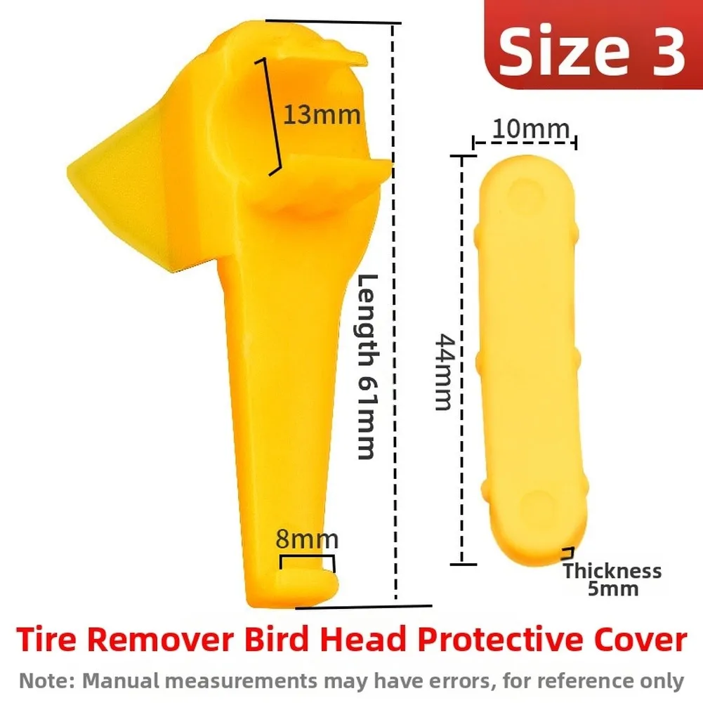 Rim Protection Cover for Tire Changing Machines Made of Tough Nylon Duckbill Shape for Stability 6.1x3x3cm Yellow