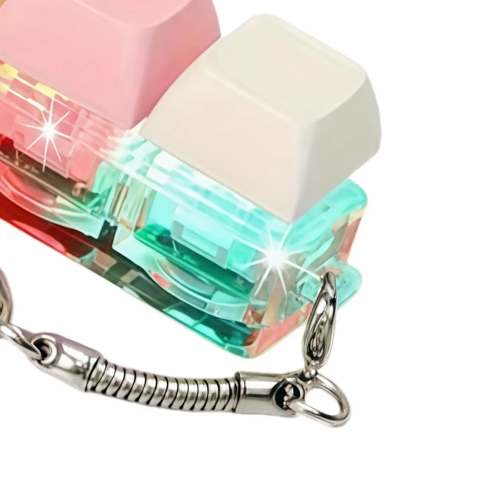 Voor volwassenen kinderen Fidget Keycap Toy Clicker Zintuiglijk speelgoed voor stressverlichting Toetsenbord Sleutelhanger Fidget Gadget