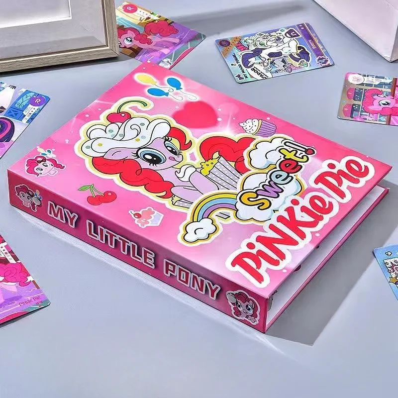 Álbum My Little Pony Cards, Mapa, Letter Folder, Binder, Notebook Game, Coleção Presentes, Brinquedos, Cartões, Twilight Sparkle, Applejack, 320 pcs