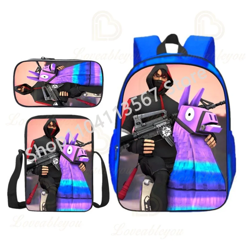 Conjuntos de mochilas Fortnite, bolso escolar de gran capacidad, Fortress Night, Mochilas informales impermeables con cadena, Mochilas Fortnite Unisex