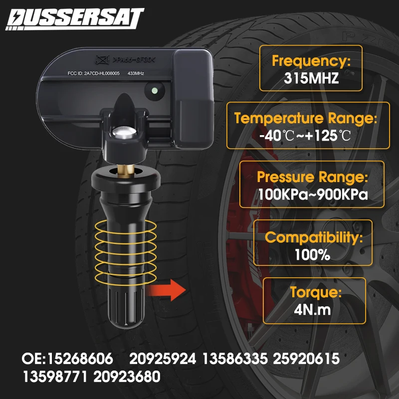 

Tire Pressure Sensor TPMS 315MHz 20925924 for GMC Sierra Classic Terrain Yukon All Holden Caprice Equinox Spark Volt HSV Grange