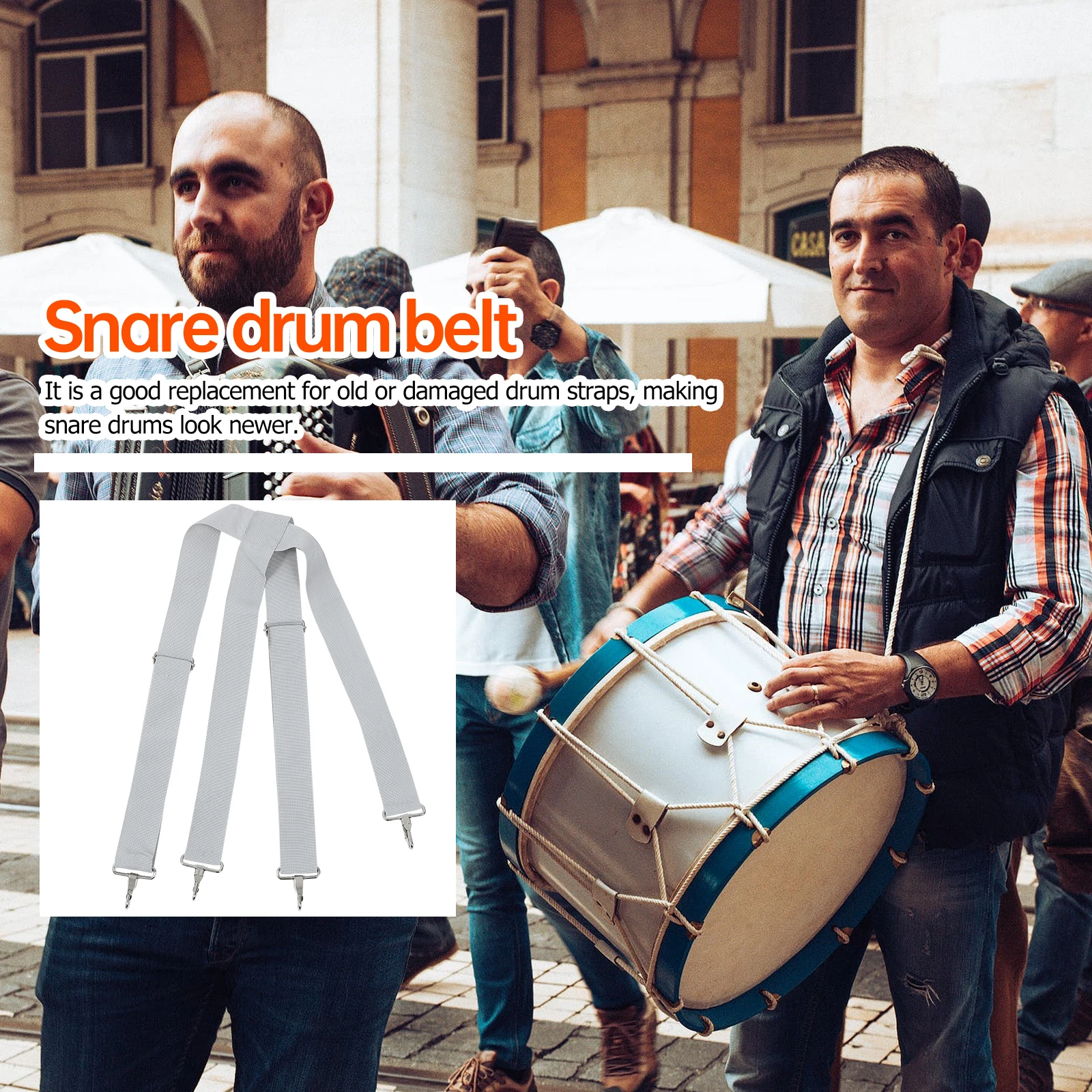 

Wide Strap Snare Drum Accessories Straps Belt Polyester Musical Instrument Accessory