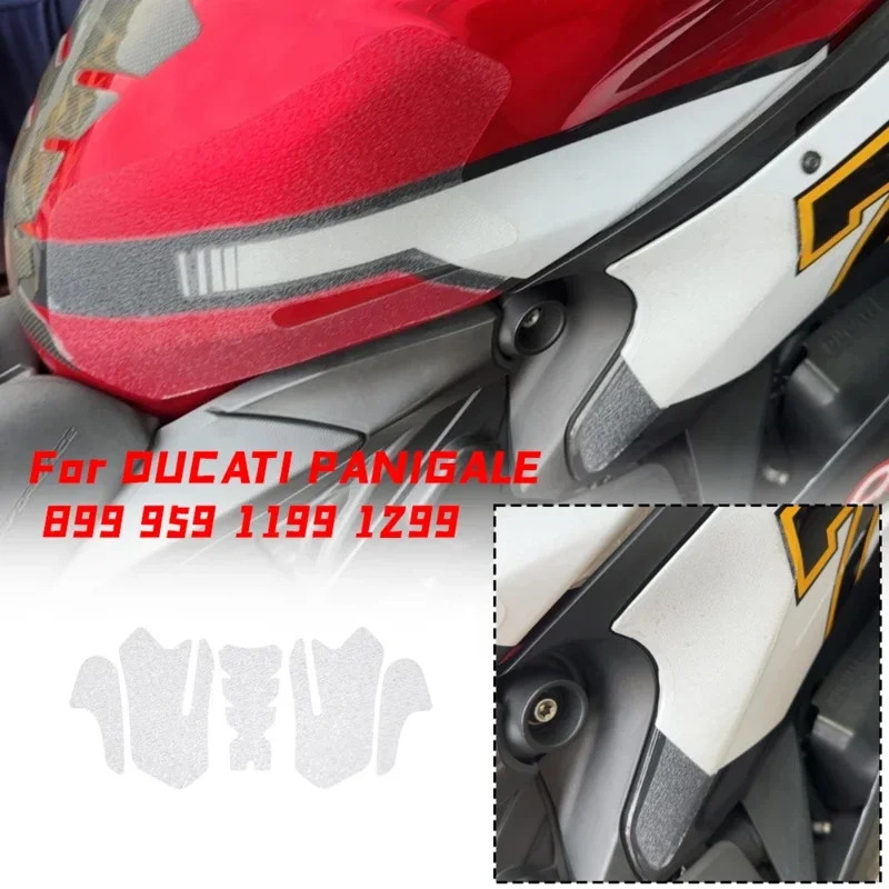 Almofada do tanque de combustível adesivos almofada do tanque para ducati panigal v2 899 959 1199 1299 adesivo capa do tanque decoração acessórios