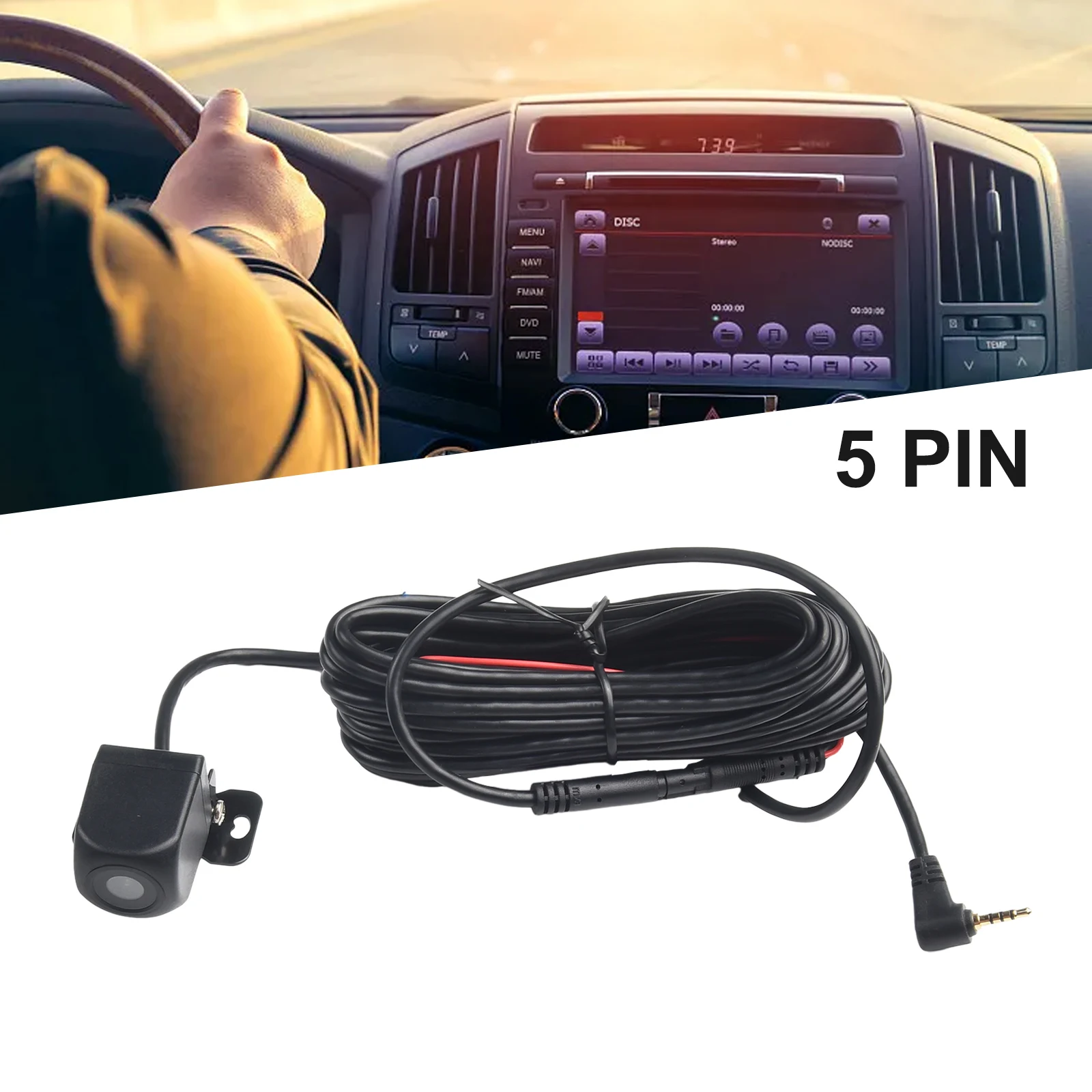 Car  Tachograph Astern Image Rear Pull Camera Universal DVR Rear View Camera 720P 5Pin 2.5mm Waterproof