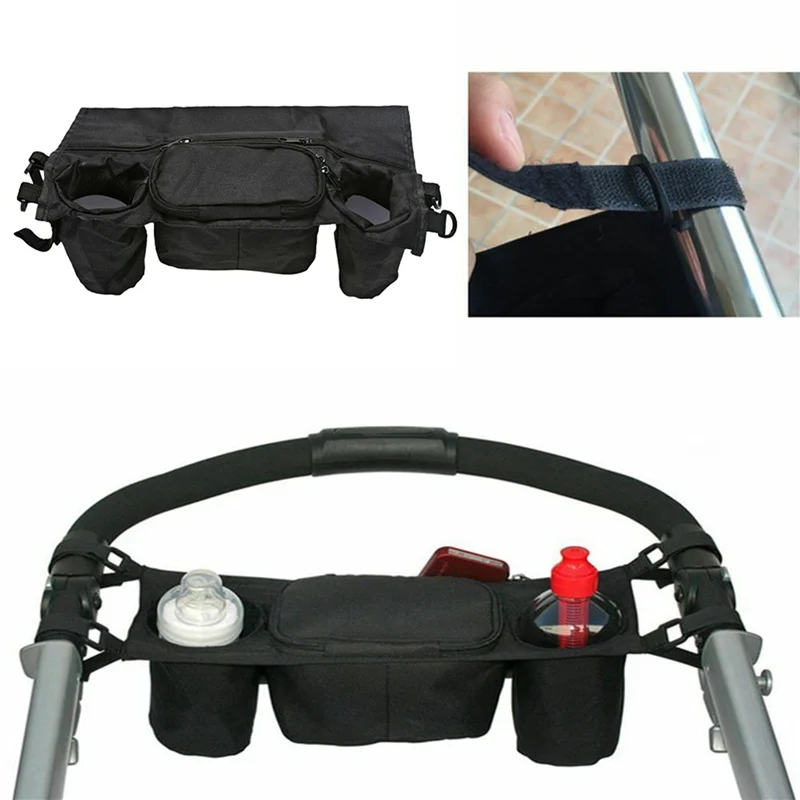 

ODIES-2X Pram Baby Holder Storage Cup Pushchair Bottle Stroller Buggy Bag Organizer