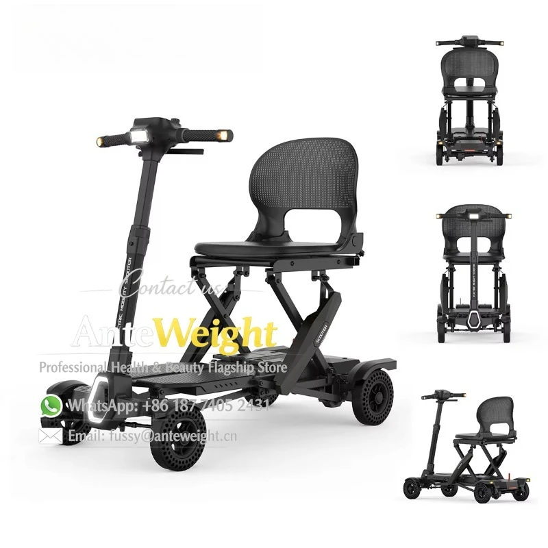 

Outdoor 250W Lightweight All Terrain Fully Automatic Folding 4 Wheel Mobility Scooter for Adults