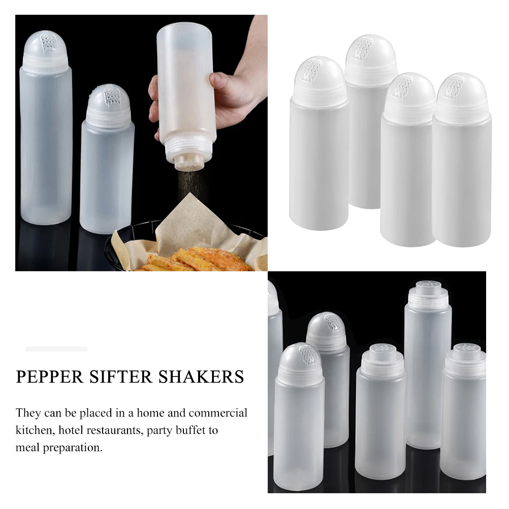 

4pcs Bottles Seasoning Spice Jars Condiment Containers Salt Pepper Modern Design Kitchen Restaurant