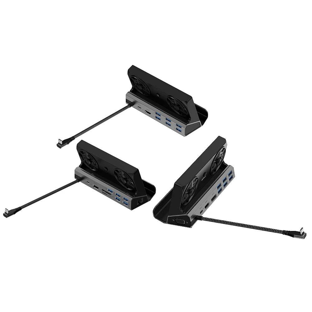 

USB-хаб, док-станция, HDMI-совместимый хаб-держатель, гигабитный Ethernet 1000 Мбит/с, Type-C, USB 3.0, 2.0, PD 100 Вт, RJ45 для Steam Deck