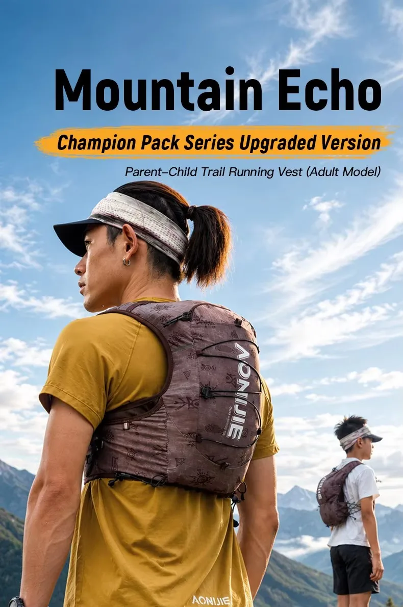 AONIJIE 10L Trail Running Vest Hydration Backpack Breathable Lightweight Men Women Sports Bag Off-Road Marathon Hiking Backpack