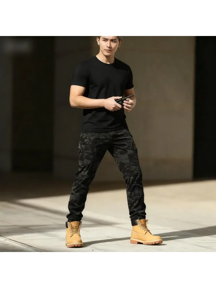 Pantalon tactique pour hommes, poches multiples, élasticité, militaire, urbain, pour les déplacements, Slim, Cargo, 5XL, nouvelle collection 2024