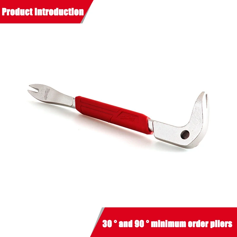 Milwaukee 9-Zoll Nagelentferner, Kleine Brechstange Nagelzieher, Manuelles Werkzeug für Zementwand und Holzbearbeitung 4932478249/48-22-9030 – Detail 3