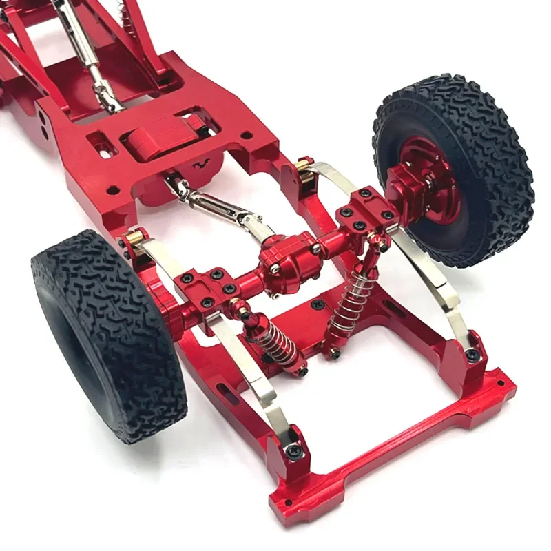 Tylna oś Stały element Amortyzator Sprężyna Płyta do MN82 LC79 Metalowy zestaw części do modernizacji RC Car OP Akcesoria Truck Buggy