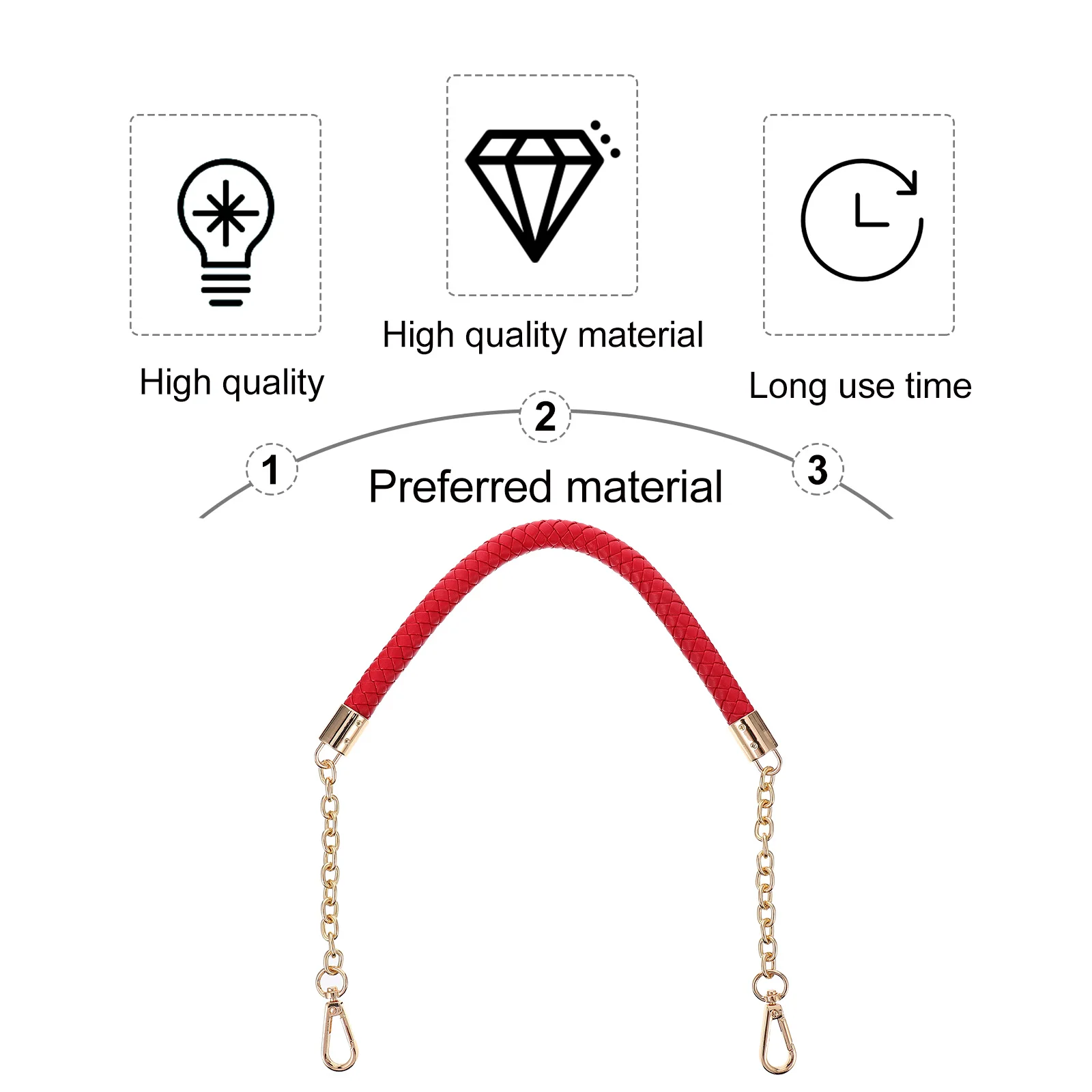 

Stylish Women Bag Creative Diy Replacement Strap Metal Chain Light Weight Durable Weaving Accessory For Handbags Tote