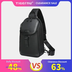 Tigernu-Bolso cruzado impermeable para hombre, bandolera antiarrugas de calidad Oxford, ajuste de 9,7 pulgadas, a la moda, serie Elite