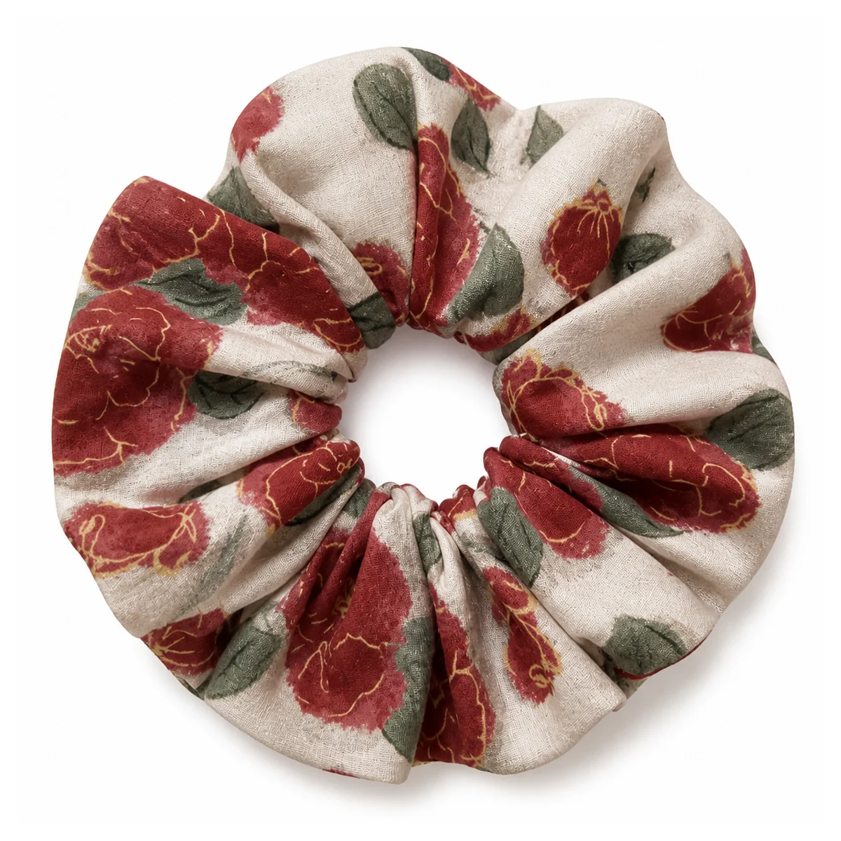 oatmeal-beige-dusty-burgundy-large-floral-wide-ruffled-hair-scrunchie