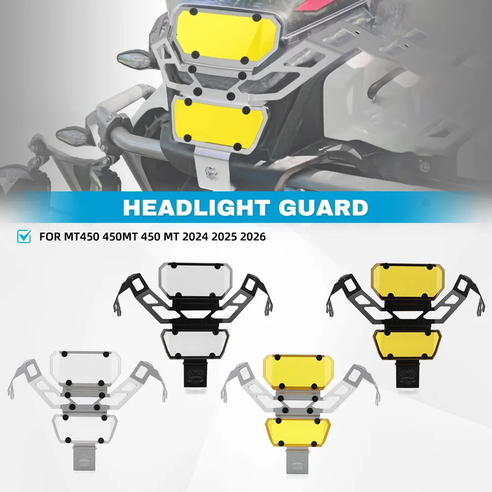 

MT450 Motorcycle Headlight Grille Guard Lamp Grill Cover Protector Protection For CFMOTO 450MT 450 MT CF450MT 2024 2025 2026