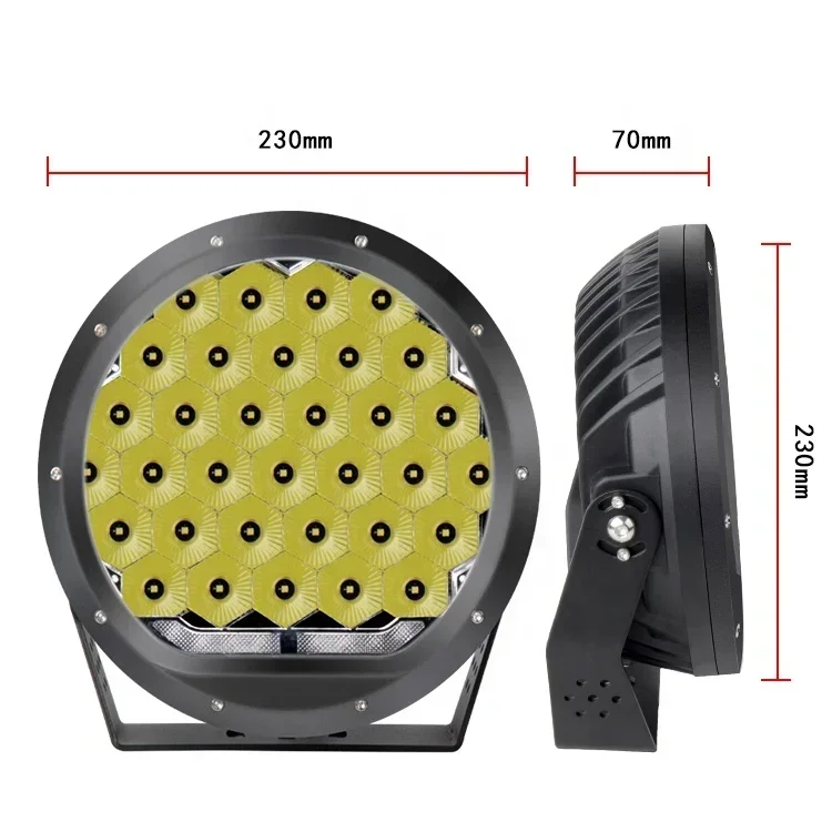 Super Bright 9 Inch 165W Off Road Led Fog/Driving Lights Combo Beam Round Driving Light for Truck SUV 4WD