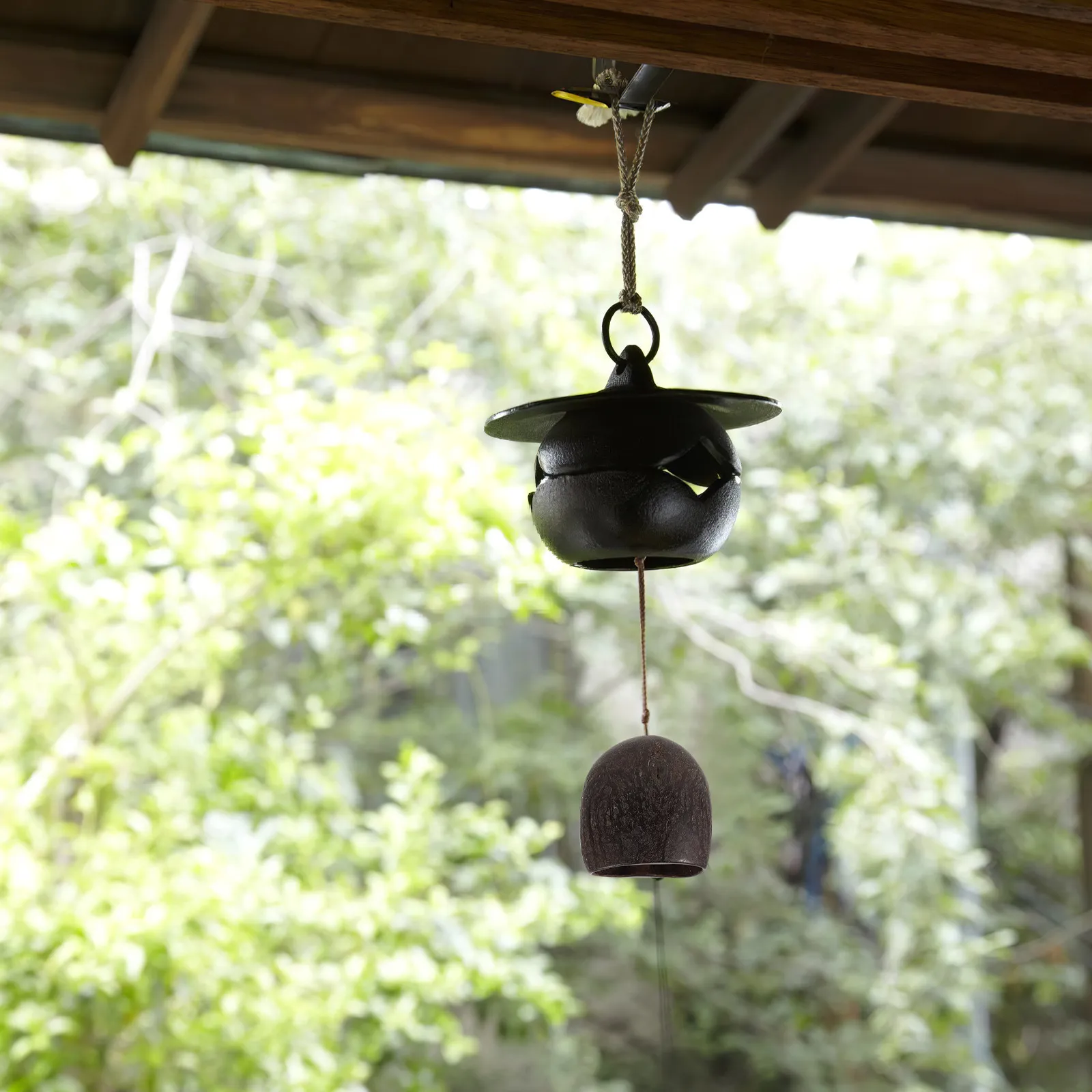 Natural African Nutshell Wind Chime Pendants 6Pcs Rustic Hanging Charms for DIY Outdoor Garden Decor