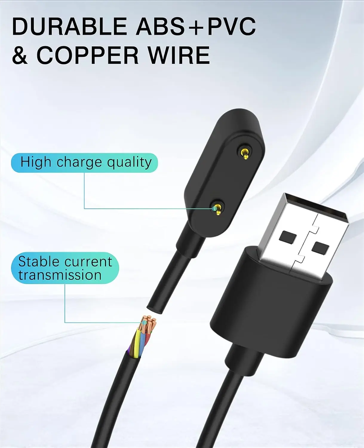 Smart Watch Charging Cable for Huawei Band 8/7/6, for Huawei Watch Fit/Fit 2/Fit Mini, for Huawei 4X, for Honor Watch ES/Band 6