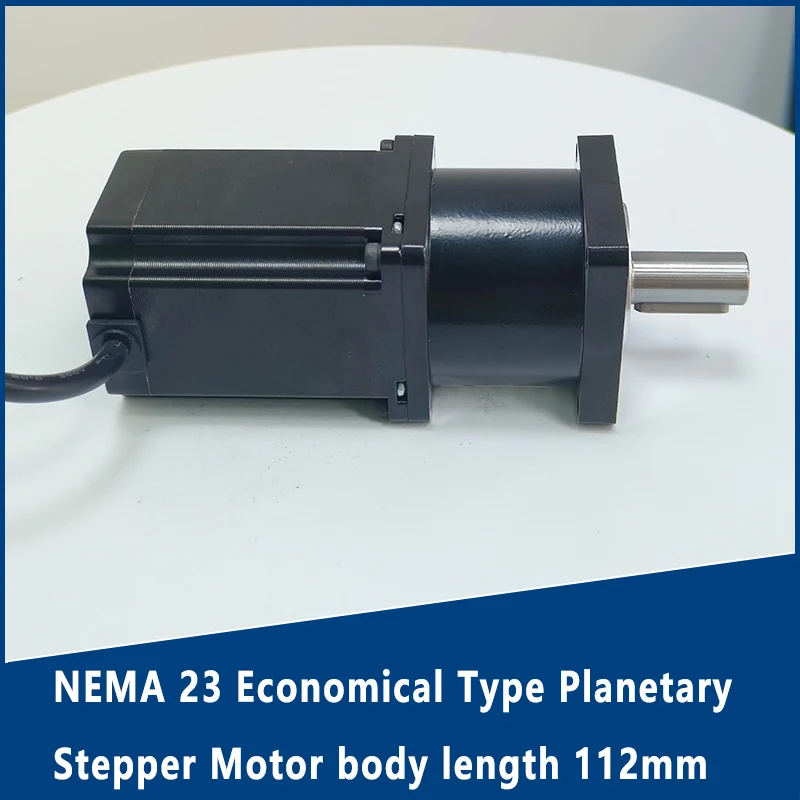 

NEMA 23 Economical Type Planetary Stepper Motor 3N.m Frame 57mm Motor Body Length 112mm Gear Ratio 5:1 10:1