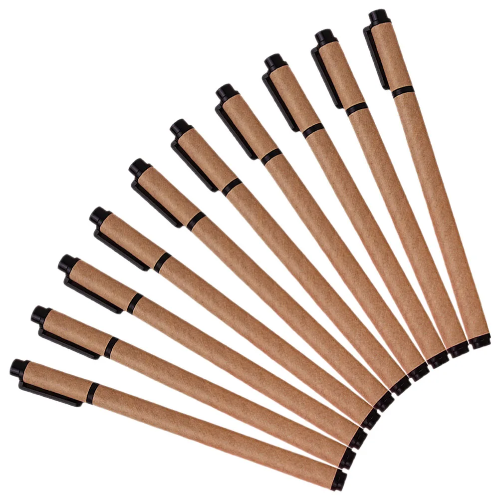 

10 шт. стержень для бумаги, нейтральная ручка, приз, подарки, офисные гелевые чернильные ручки, шариковая ручка для письма, пластиковый продукт, крафт-бумага