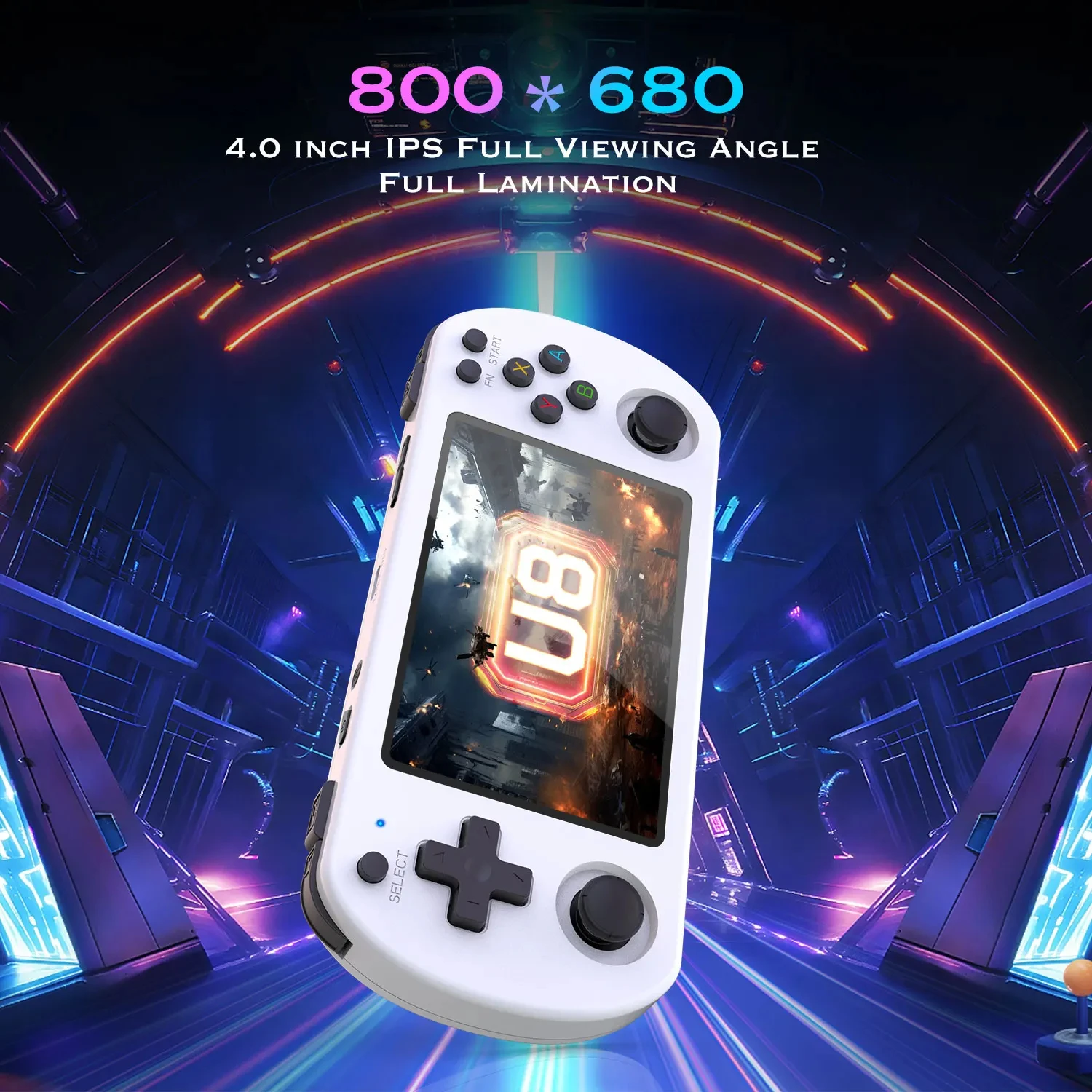 U8 retro videogameconsole Linux-systeem IPS-scherm 4,0-inch draagbare draagbare pocket videogamespeler 64GB jongensspel PSP GBA