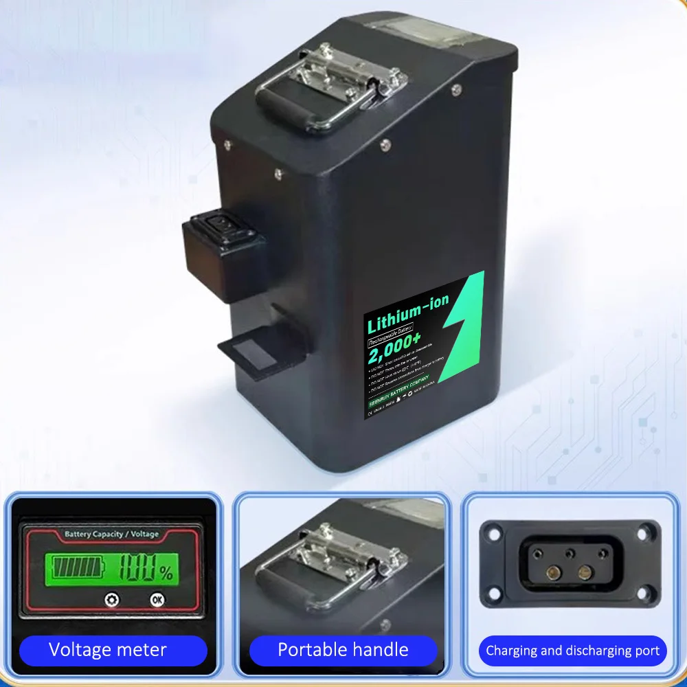 SEENRUY NIU M1 M1S 48V 42AH 56AH 62AH Customizable Lithium Li-ion Battery with 80A BMS Bluetooth For Motorcycle