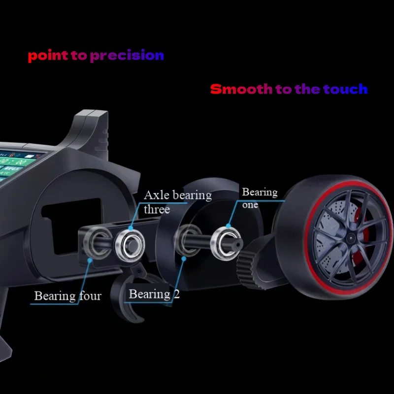 HOTRC 8 canali pistola di controllo CT-8A modello di auto e barca schermo a colori telecomando 2.4G arrampicata deriva auto ricevitore F08A