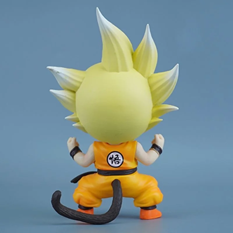 Dragon Ball Cute Q-Version Anime Figure Mini Roar Goku Gk Collectible Figurines Trendy Models Desktop Ornament Birthday Gifts