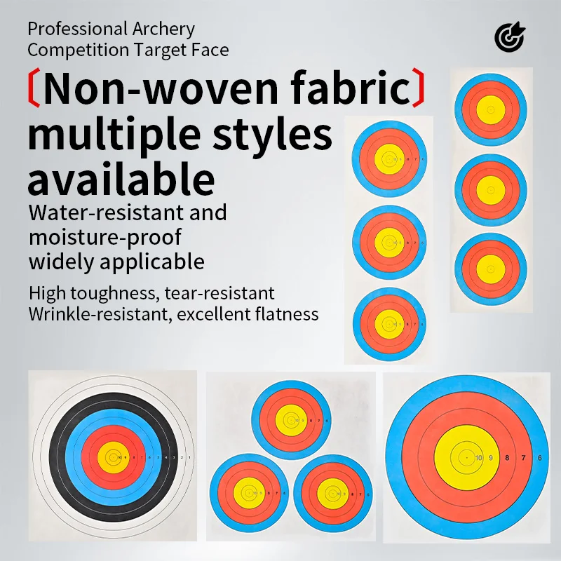 12PCS Archery Target Face Non-Woven Fabric Waterproof Moisture-Proof Wrinkle Resistant Durable Lightweight Archery Parts