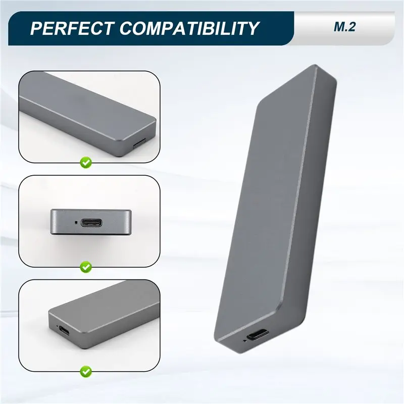 24-Hour Delivery TR-EB101 SATA SSD Enclosure USB3.2 Gen2 Aluminum Alloy Adapter Case Supports 2230/2242 M/B&M Ssds For PC