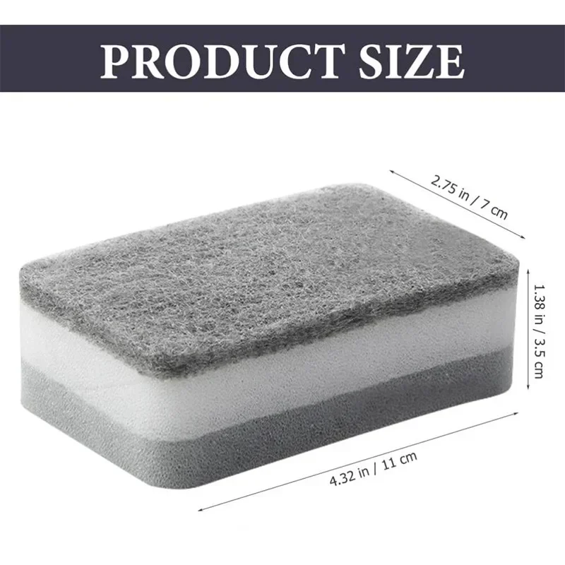 Double-sided Cleaning Spongs Household Scouring Pad Kitchen Wipe Dishwashing Sponge Cloth Dish Cleaning Towels Accessories