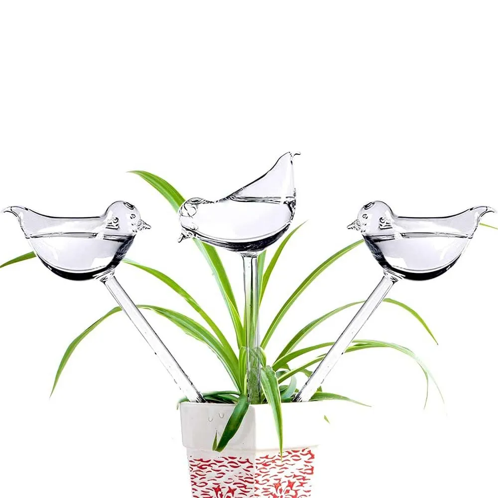 

2/3 Bird Shaped Plant Watering Globes Watering Bulbs For Outdoor Plants Clear Plant Watering Bulbs Self Watering Planter Insert